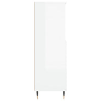 Credenza Bianco Lucido 60x36x110 cm in Legno Multistrato 831478