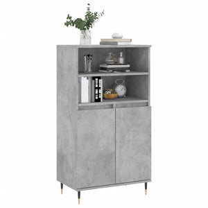 Credenza Grigio Cemento 60x36x110 cm in Legno Multistratocod mxl 102764