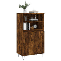 Credenza Rovere Fumo 60x36x110 cm in Legno Multistrato 831489