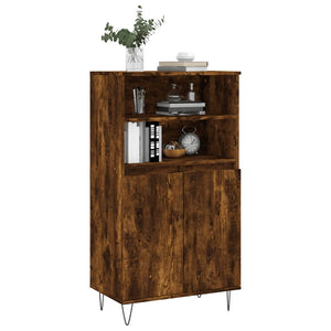 Credenza Rovere Fumo 60x36x110 cm in Legno Multistrato 831489