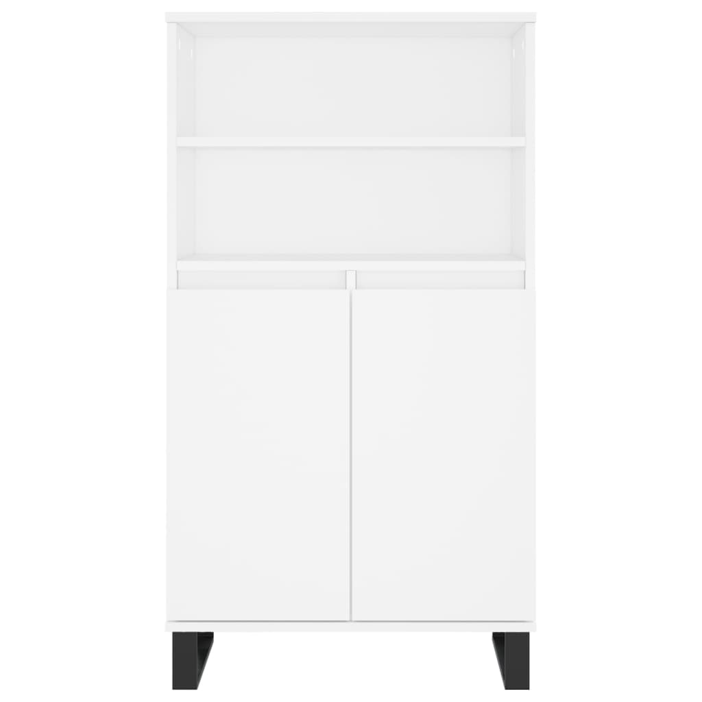 Credenza Alta Bianca 60x36x110 cm in Legno Multistrato 831492