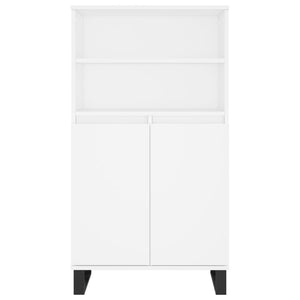 Credenza Alta Bianca 60x36x110 cm in Legno Multistrato 831492