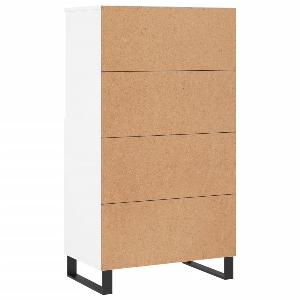 Credenza Alta Bianca 60x36x110 cm in Legno Multistrato 831492