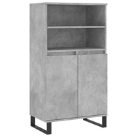 Credenza Grigio Cemento 60x36x110 cm in Legno Multistrato 831496