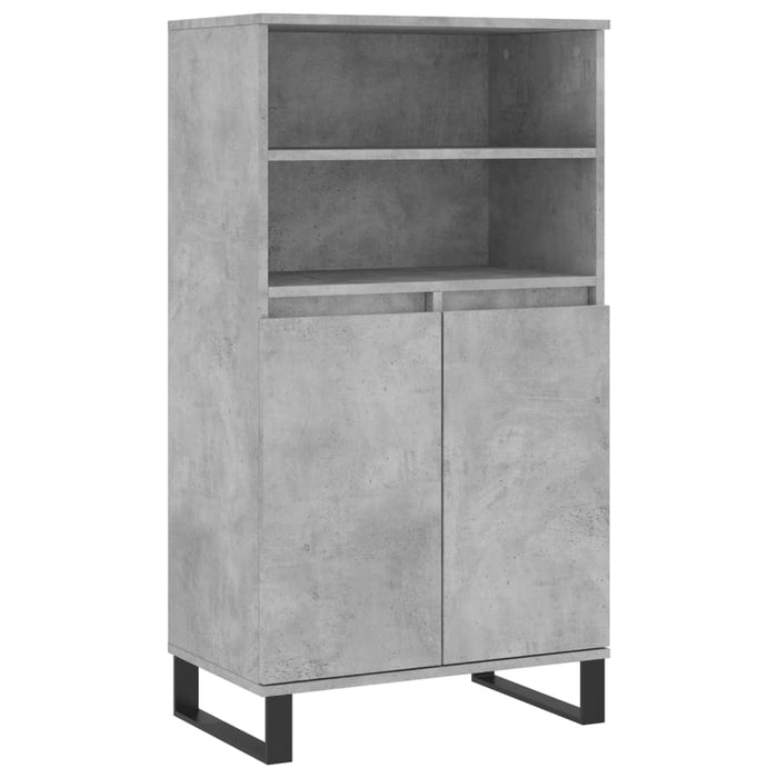 Credenza Grigio Cemento 60x36x110 cm in Legno Multistrato 831496