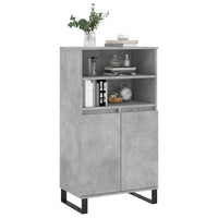 Credenza Grigio Cemento 60x36x110 cm in Legno Multistrato 831496