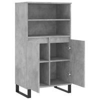 Credenza Grigio Cemento 60x36x110 cm in Legno Multistrato 831496