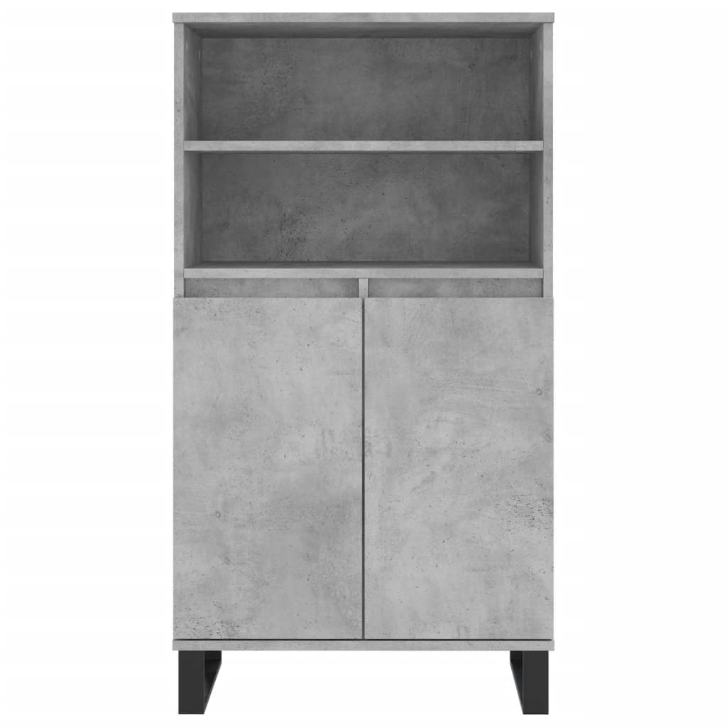 Credenza Grigio Cemento 60x36x110 cm in Legno Multistrato 831496