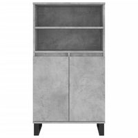 Credenza Grigio Cemento 60x36x110 cm in Legno Multistrato 831496