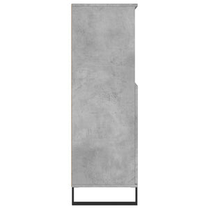 Credenza Grigio Cemento 60x36x110 cm in Legno Multistrato 831496