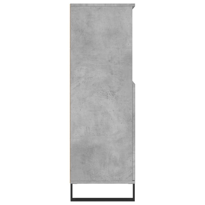 Credenza Grigio Cemento 60x36x110 cm in Legno Multistrato 831496