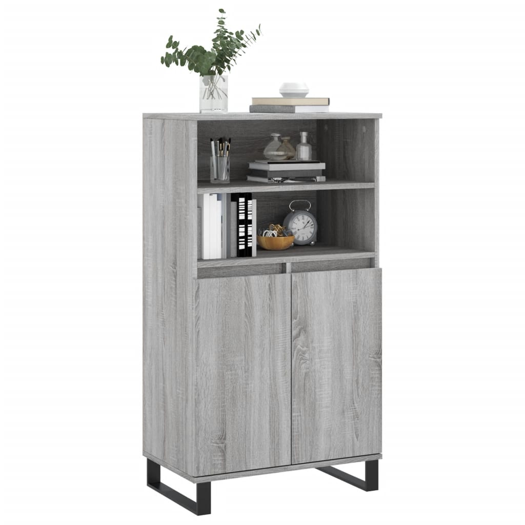 Credenza Grigio Sonoma 60x36x110 cm in Legno Multistratocod mxl 126749