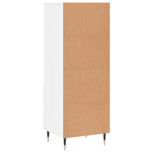 Credenza Bianco Lucido 40x36x110 cm in Legno Multistrato 831502