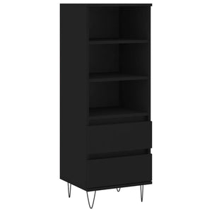 Credenza Nero 40x36x110 cm in Legno Multistrato 831509