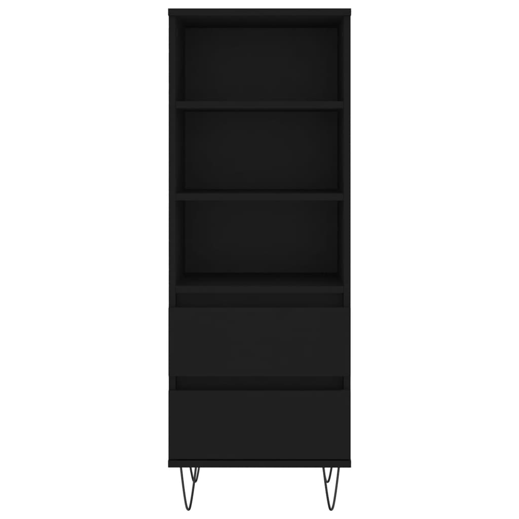 Credenza Nero 40x36x110 cm in Legno Multistrato 831509