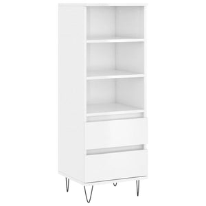 Credenza Bianco Lucido 40x36x110 cm in Legno Multistrato 831510