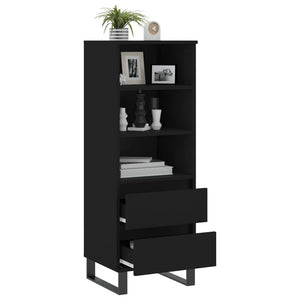 Credenza Nero 40x36x110 cm in Legno Multistrato 831517