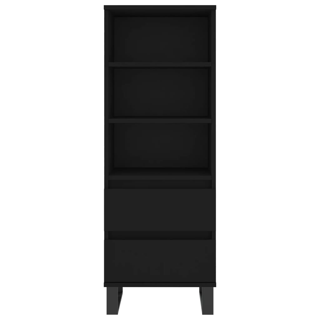 Credenza Nero 40x36x110 cm in Legno Multistrato 831517