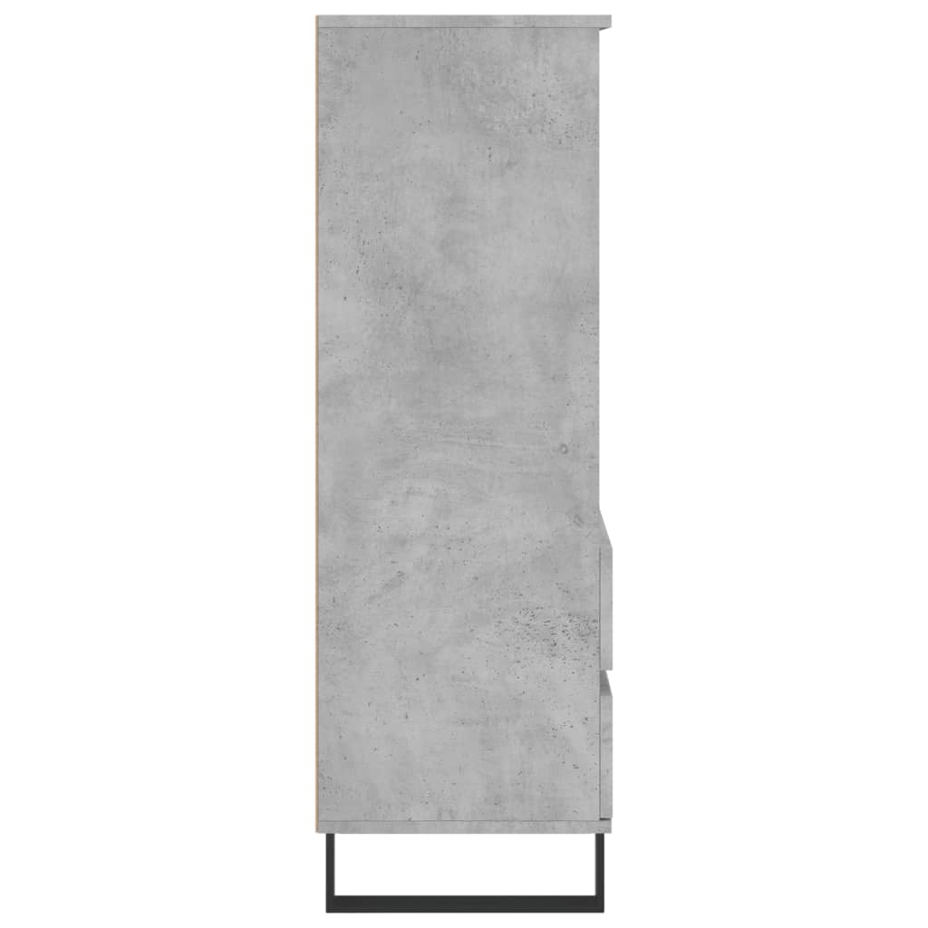 Credenza Grigio Cemento 40x36x110 cm in Legno Multistrato 831520