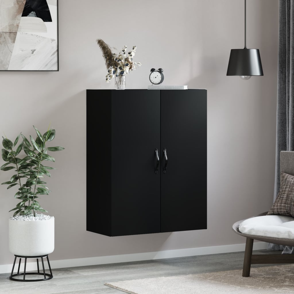 Mobile a Parete Nero 69,5x34,90 cm in Legno Multistratocod mxl 74570