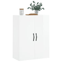 Mobile a Parete Bianco Lucido 69,5x34x90 cm Legno Multistrato 834980