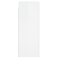 Mobile a Parete Bianco Lucido 69,5x34x90 cm Legno Multistrato 834980