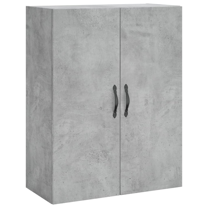 Mobile a Parete Grigio Cemento 69,5x34x90 cm Legno Multistrato 834982