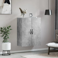 Mobile a Parete Grigio Cemento 69,5x34x90 cm Legno Multistrato 834982