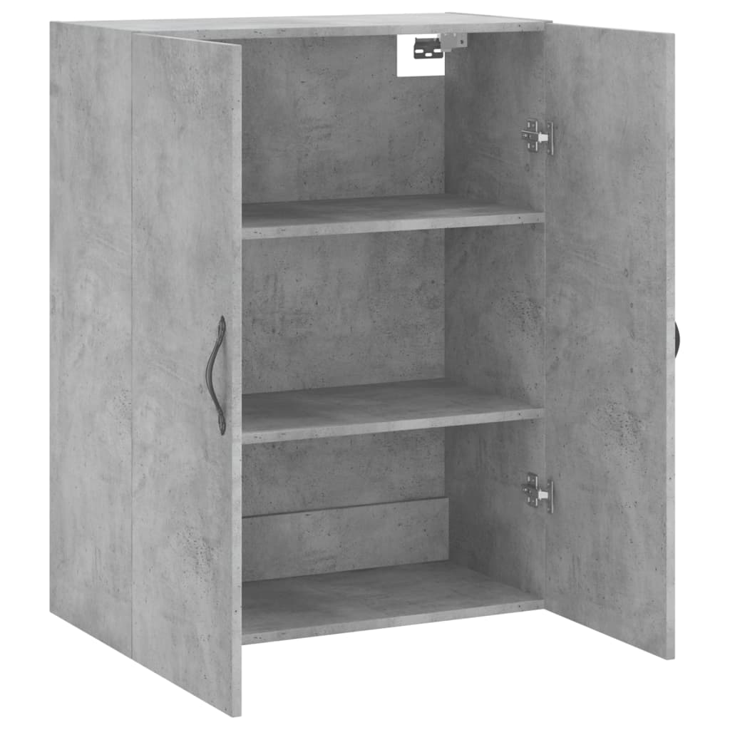 Mobile a Parete Grigio Cemento 69,5x34x90 cm Legno Multistrato 834982