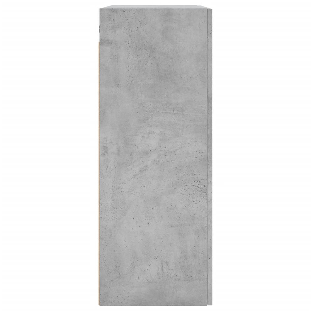 Mobile a Parete Grigio Cemento 69,5x34x90 cm Legno Multistrato 834982