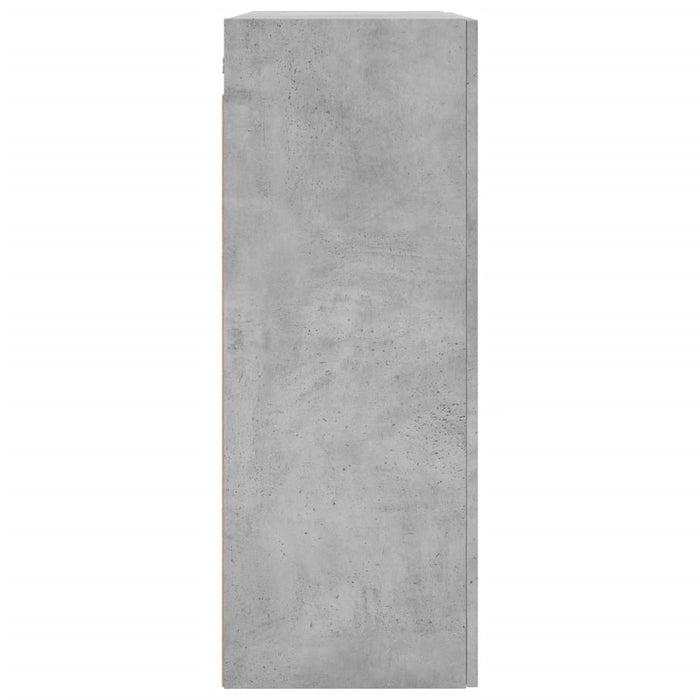 Mobile a Parete Grigio Cemento 69,5x34x90 cm Legno Multistrato 834982