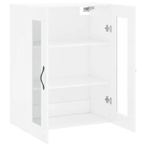 Mobile a Parete Bianco Lucido 69,5x34x90 cm Legno Multistrato 834988