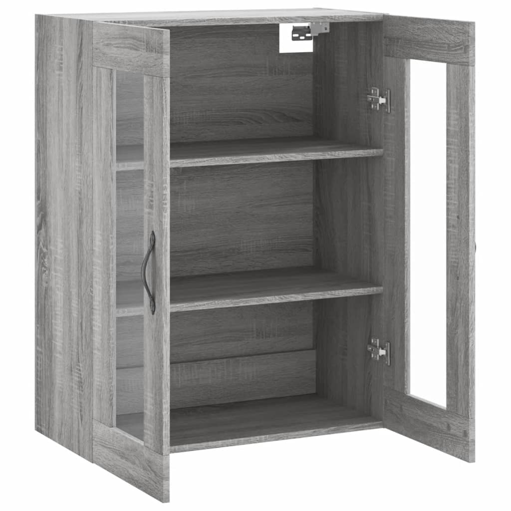 Mobile a Parete Grigio Sonoma 69,5x34x90 cm Legno Multistrato 834992