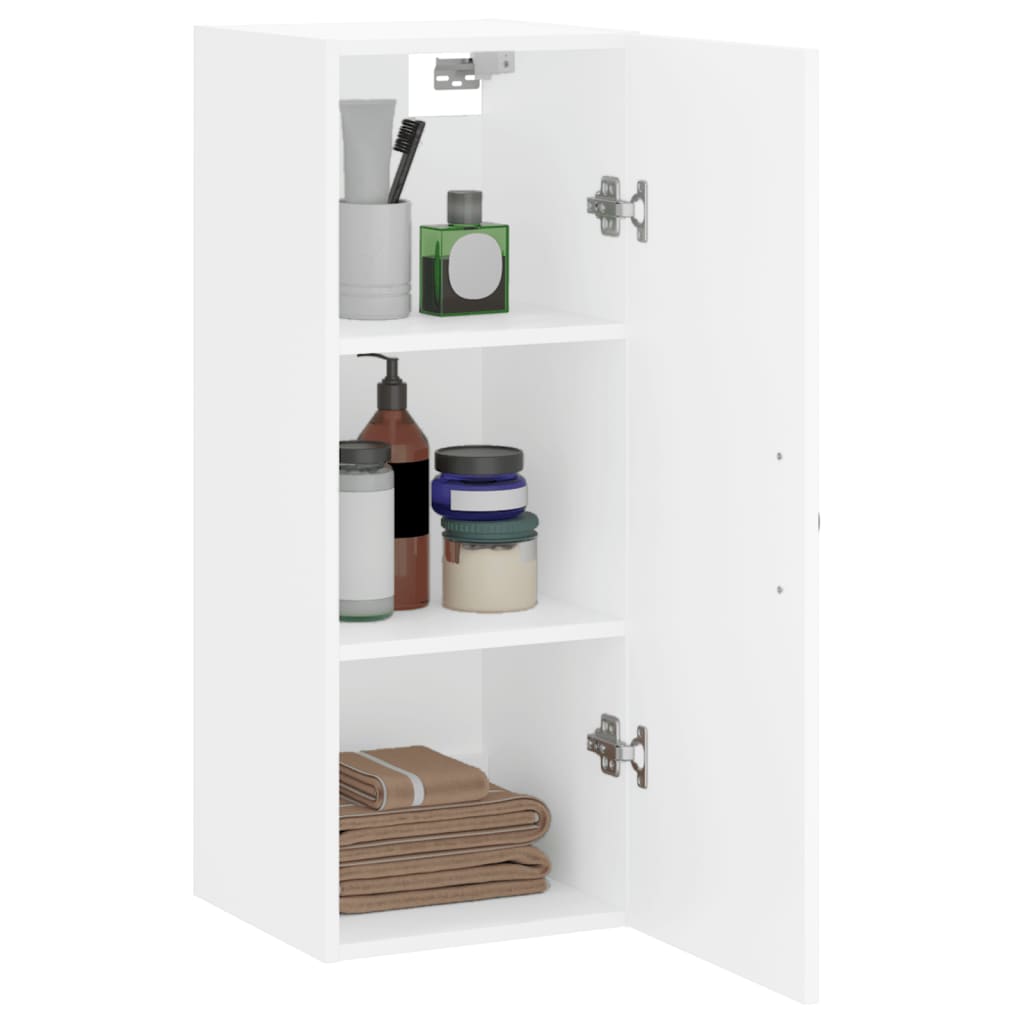 Mobile a Parete Bianco 34,5x34x90 cm in Legno Multistrato 834994