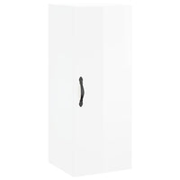 Mobile Parete Bianco Lucido 34,5x34x90 cm in Legno Multistrato 834996