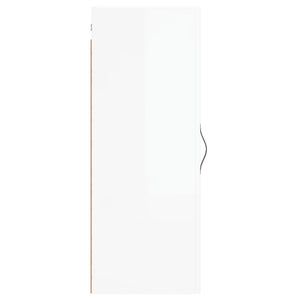 Mobile Parete Bianco Lucido 34,5x34x90 cm in Legno Multistrato 834996