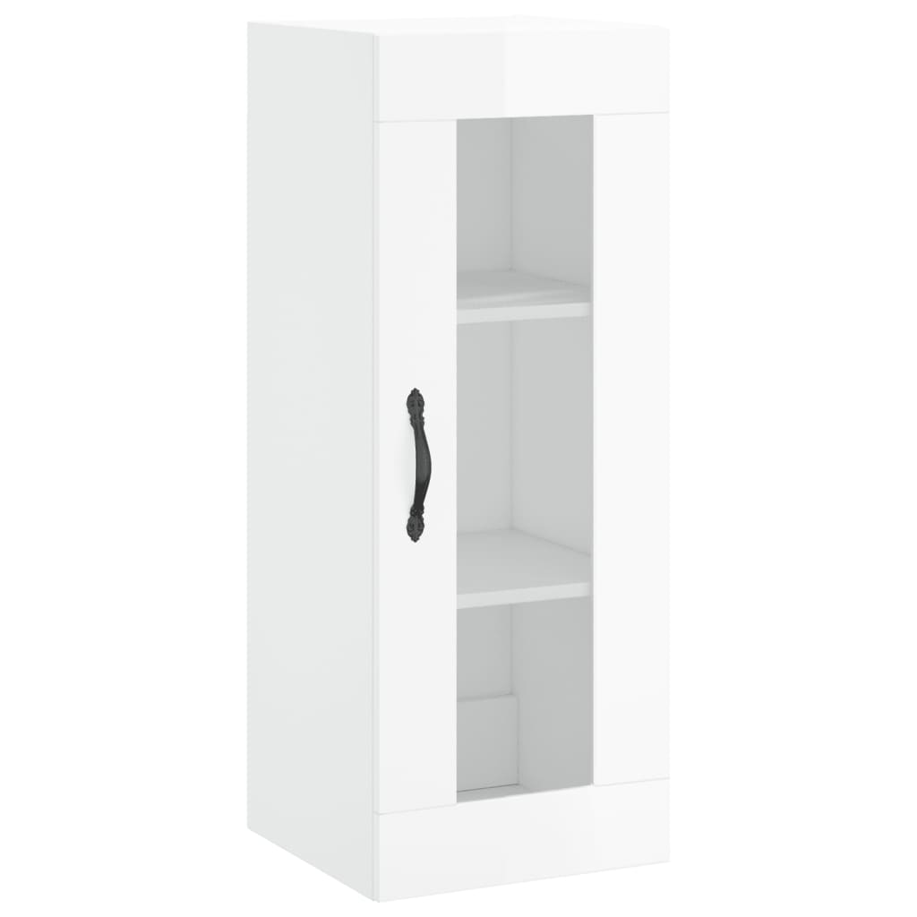 Mobile a Parete Bianco Lucido 34,5x34x90 cmcod mxl 70980