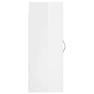 Mobile a Parete Bianco Lucido 34,5x34x90 cm 835004