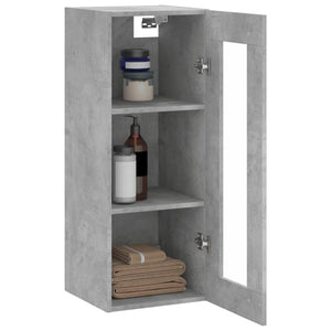 Mobile a Parete Grigio Cemento 34,5x34x90 cm 835006