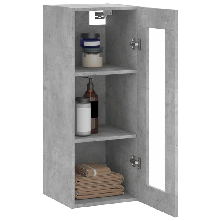 Mobile a Parete Grigio Cemento 34,5x34x90 cm 835006