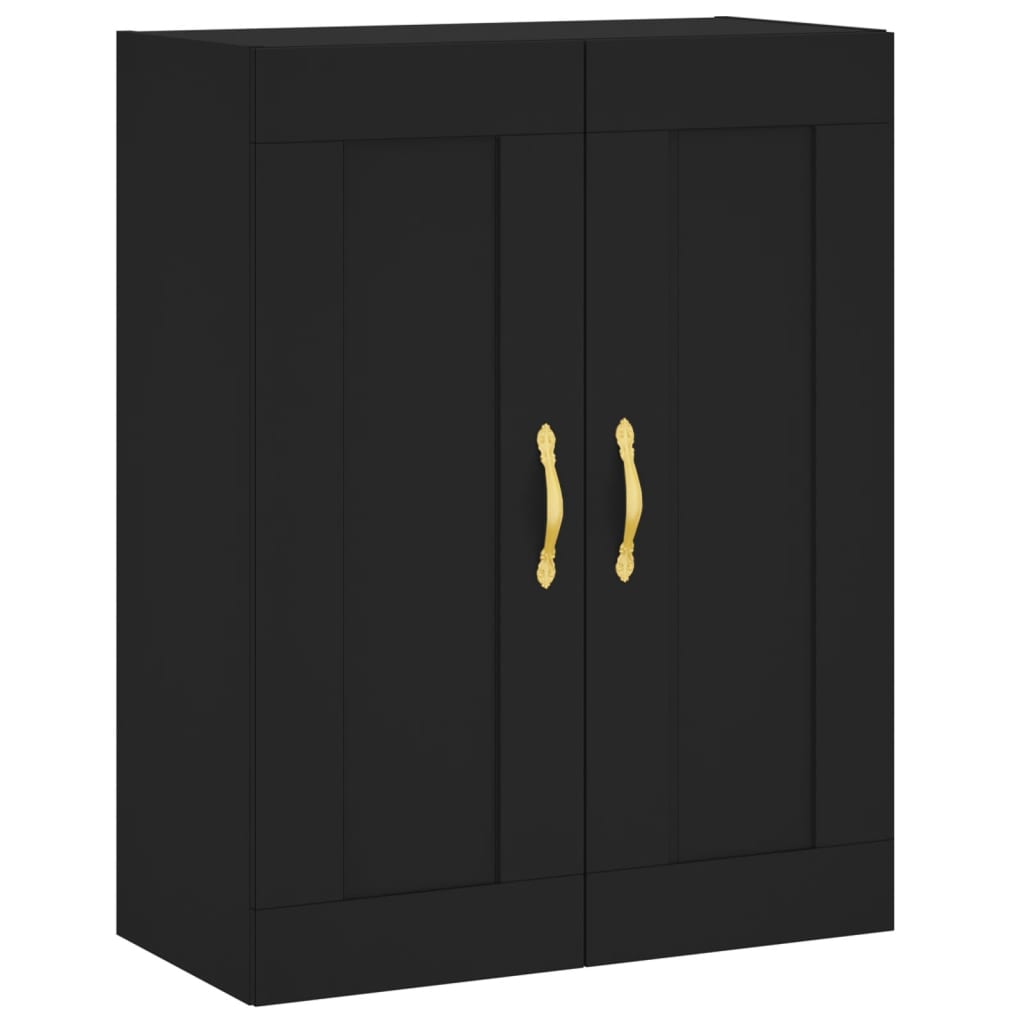 Mobile a Parete Nero 69,5x34,90 cm in Legno Multistrato 835011