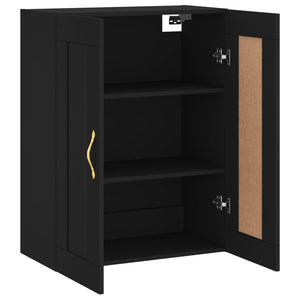 Mobile a Parete Nero 69,5x34,90 cm in Legno Multistrato 835011