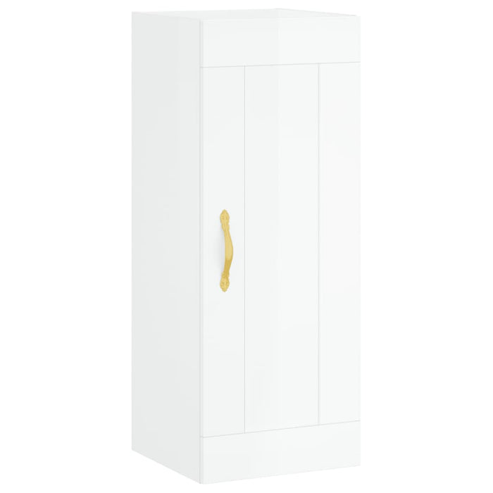 Mobile Parete Bianco Lucido 34,5x34x90 cm in Legno Multistrato 835020