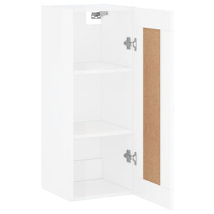 Mobile Parete Bianco Lucido 34,5x34x90 cm in Legno Multistrato 835020