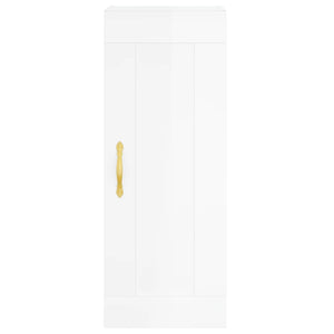 Mobile Parete Bianco Lucido 34,5x34x90 cm in Legno Multistrato 835020