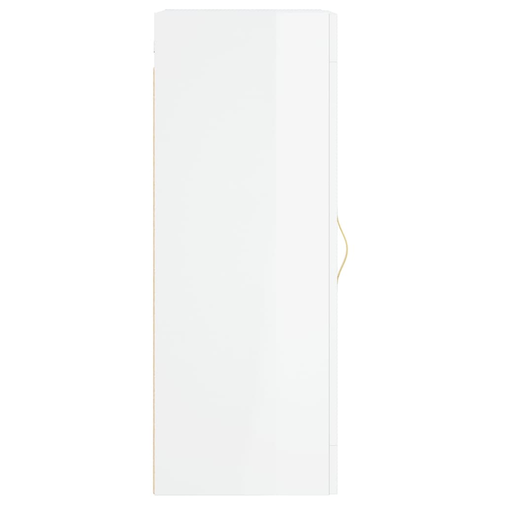 Mobile Parete Bianco Lucido 34,5x34x90 cm in Legno Multistrato 835020