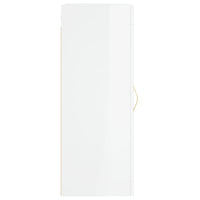 Mobile Parete Bianco Lucido 34,5x34x90 cm in Legno Multistrato 835020