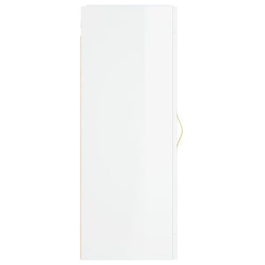 Mobile Parete Bianco Lucido 34,5x34x90 cm in Legno Multistrato 835020