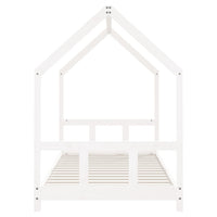 Giroletto per Bambini Bianco 90x200cm in Legno Massello di Pino 835719