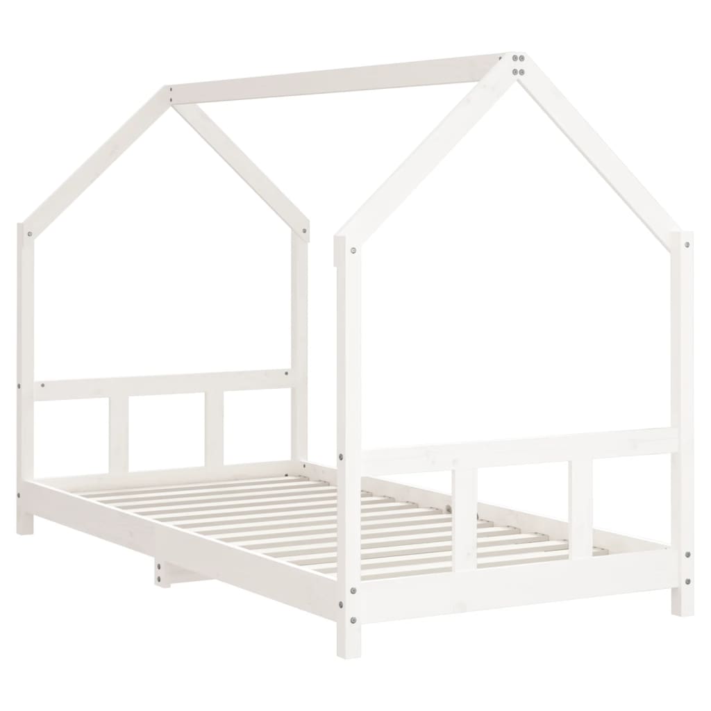 Giroletto per Bambini Bianco 90x190cm in Legno Massello di Pinocod mxl 70900